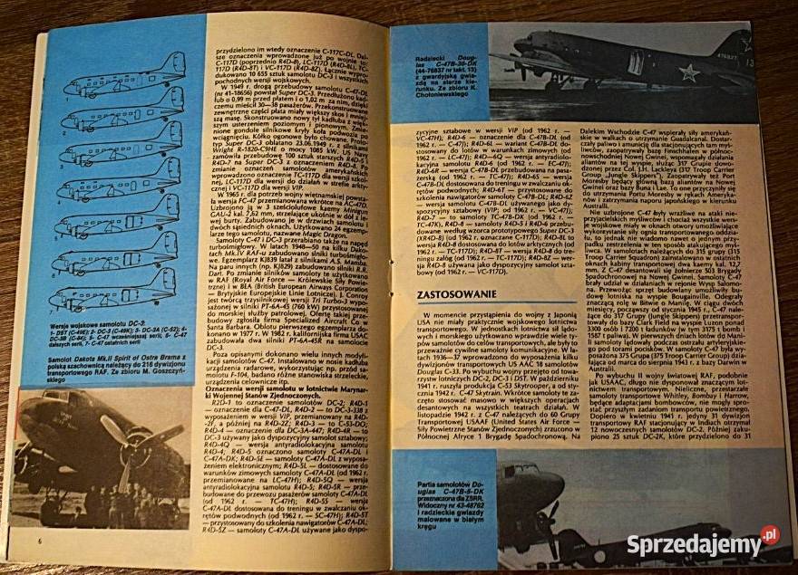 Samolot transportowy C 47 seria TBiU