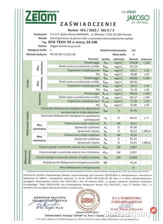 Kocioł piec co 35kw na węgiel 5 klasa ecodesign Lublin