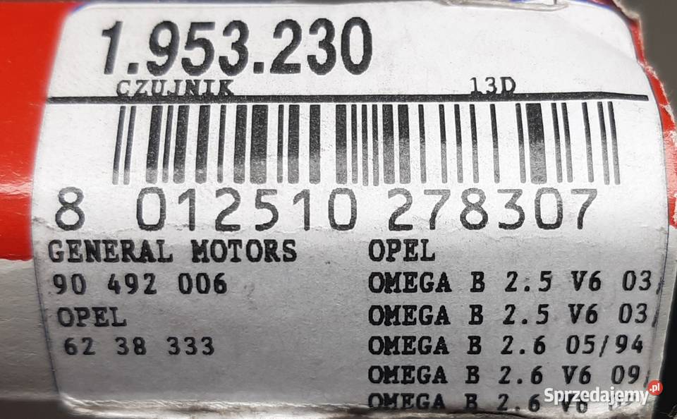 CZUJNIK POŁOŻENIA WAŁU KORBOWEGO OPEL OMEGA B Mielęcin sprzedam