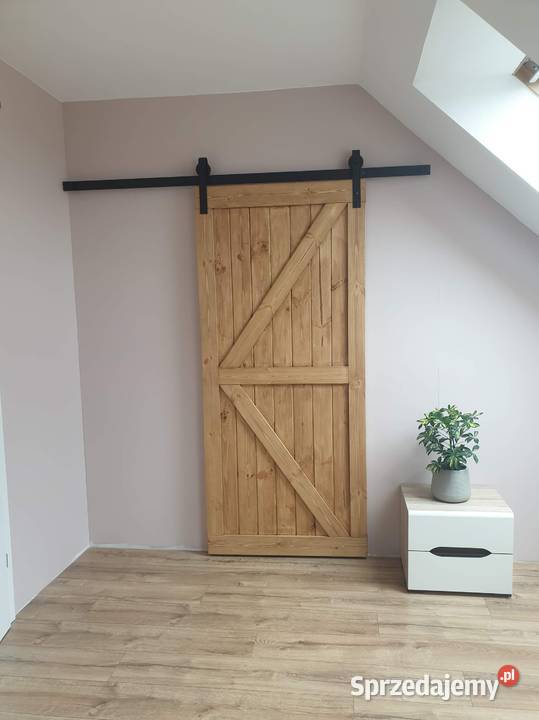 Drzwi przesuwne drewniane rustykalne Barn Door 200cm Gliwice