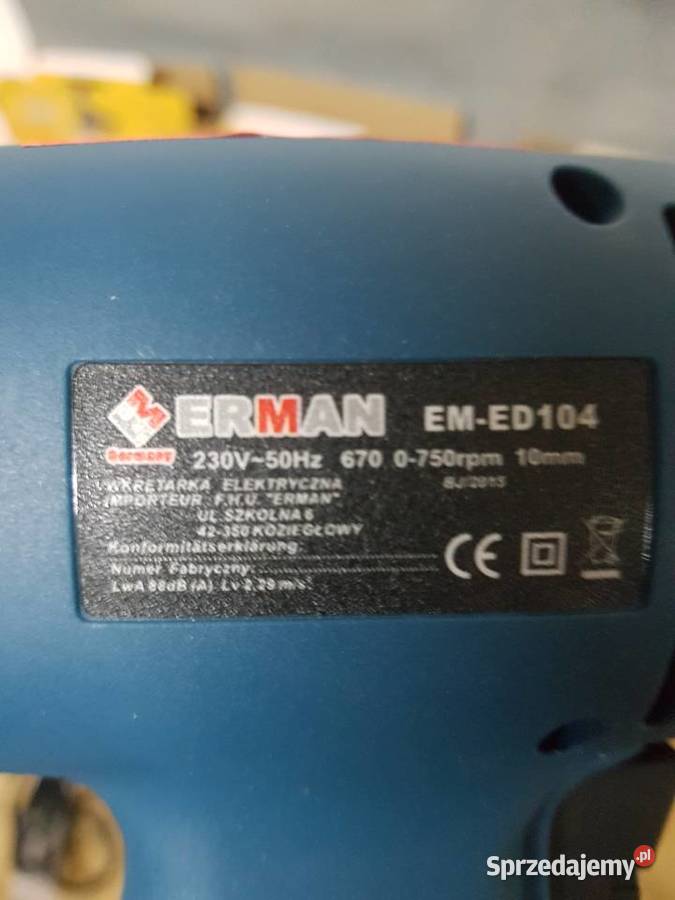 WKRĘTARKA WIERTARKA Sieciowa 230V 670 WATT erman