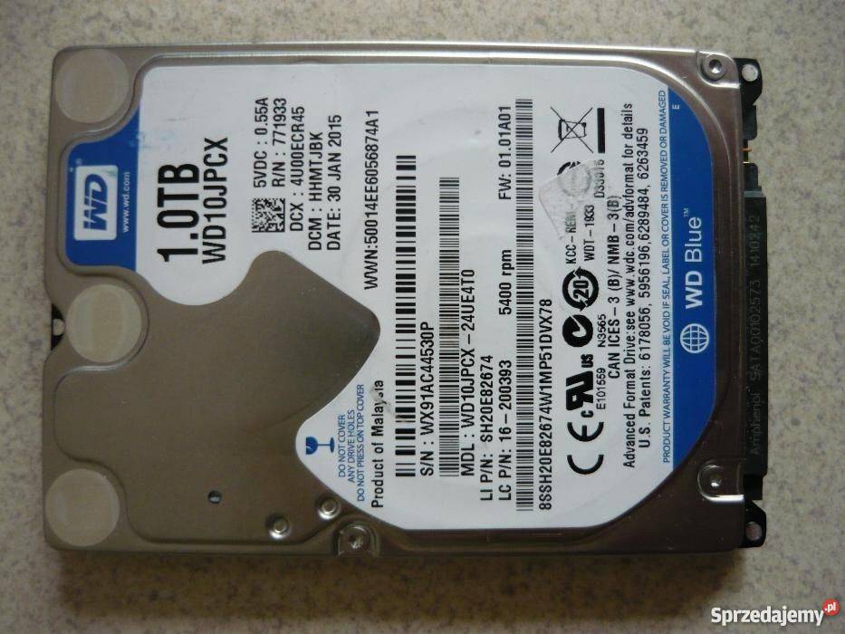 Sprawny 100 dysk WD 1TB do laptopa SATA 25 cala Warszawa