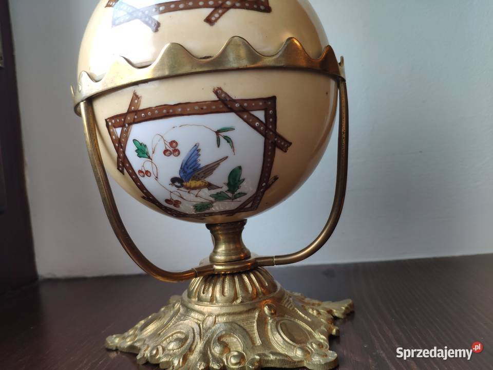 Stara francuska porcelanowa lampa naftowa n4