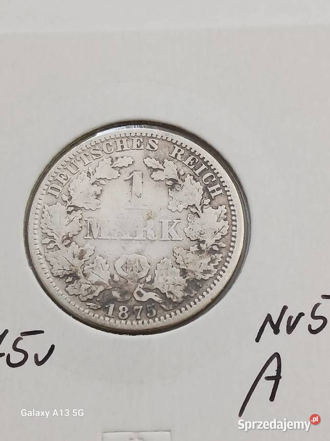 1 Marka Prusy 1875 r 5 mennica A Numizmatyka Konin