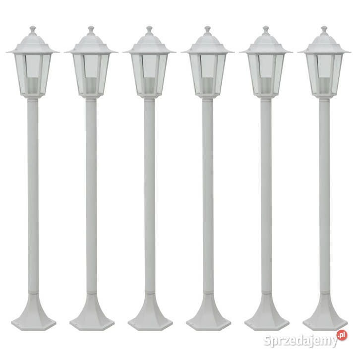 Lampy ogrodowe 110 E27 aluminium 6 białe WM44215 Warszawa