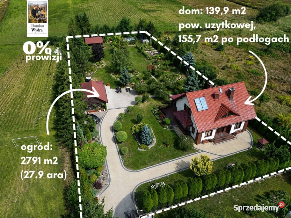 Gotowy do zamieszkania dom piękny ogród i święty Węglówka