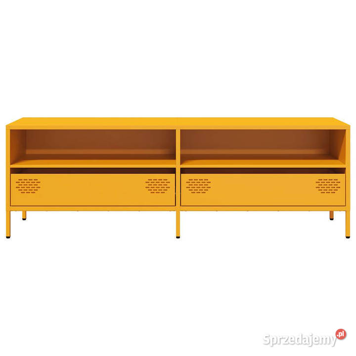Szafka RTV żółta 135x39x435 stal walcowana na