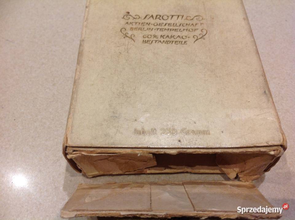 Zabytkowe Opakowanie Kartonik Pudełko SAROTTI Nowa Sól