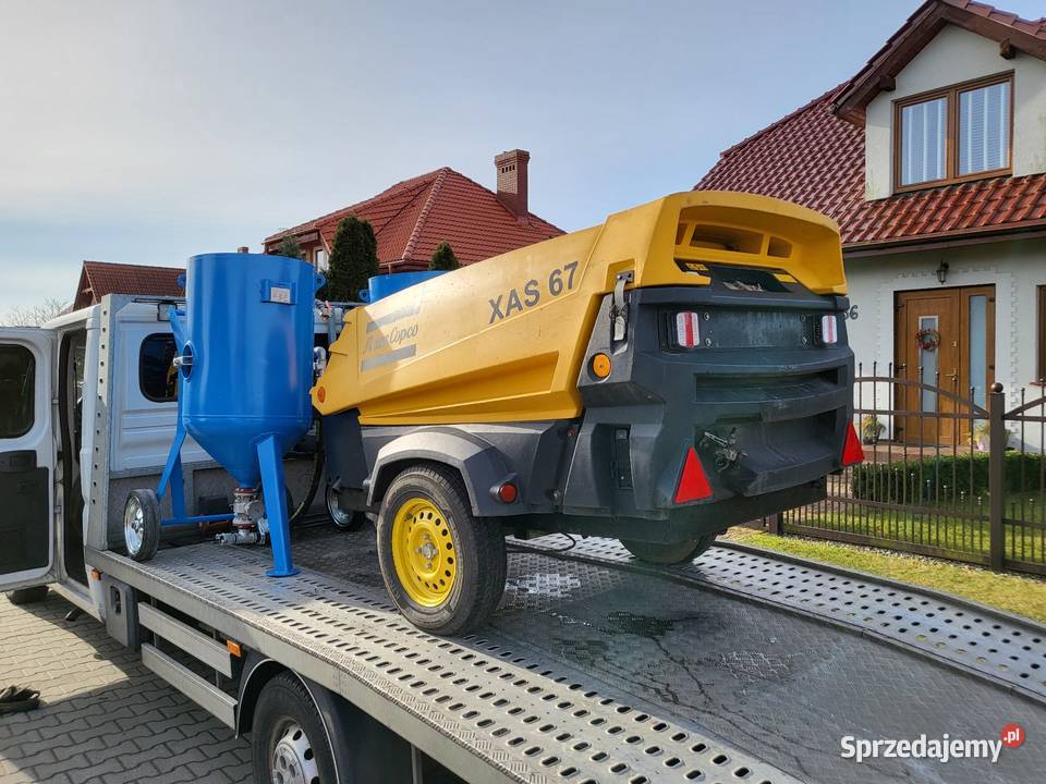 Piaskarka kompresor sprężarka Atlascopco XAS 67 Kompresory Nowogard