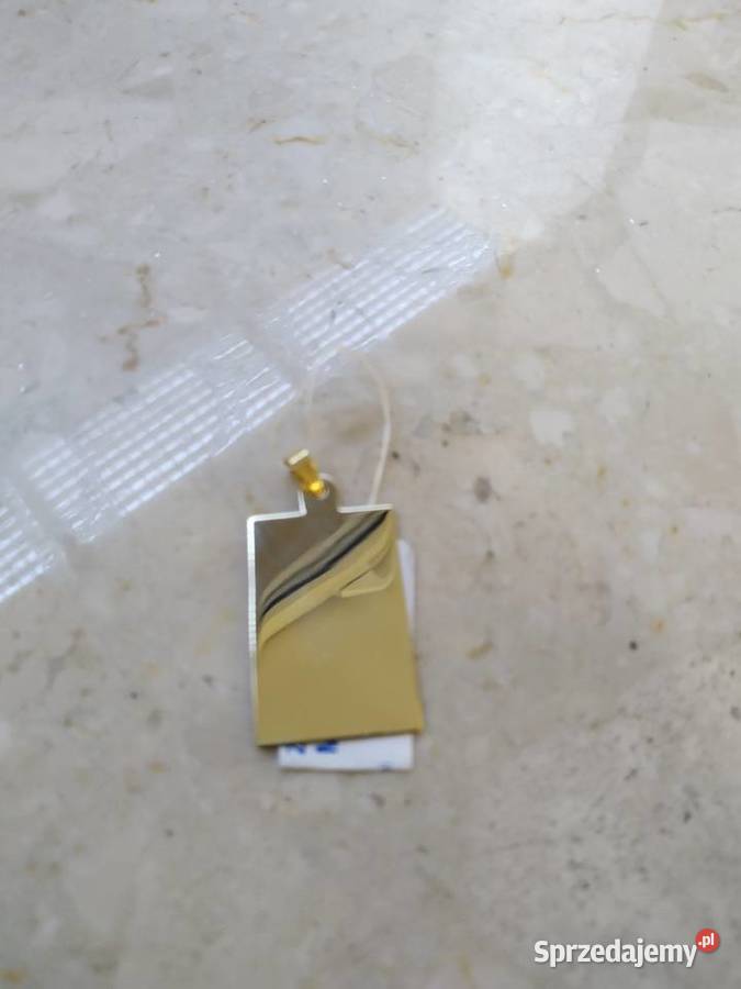 Złota Nowa zawieszka prostokąt bez wzoru pr333 zachodniopomorskie Wałcz