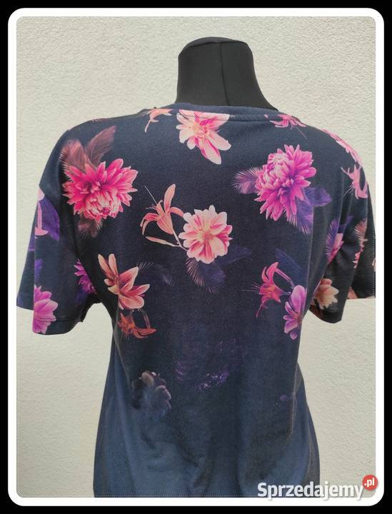 Primark koszulka tshirt kwiaty napis rozmiar 38 Inny wzór Płock