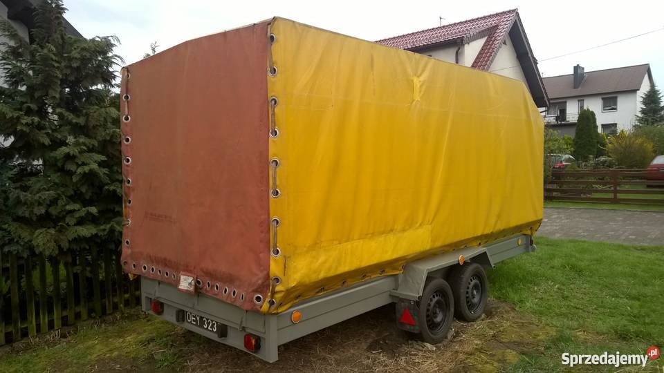 Przyczepa Dwuosiowa Tandem Plandeka 4,5x2x2 DMC 1800 Byczyna ...