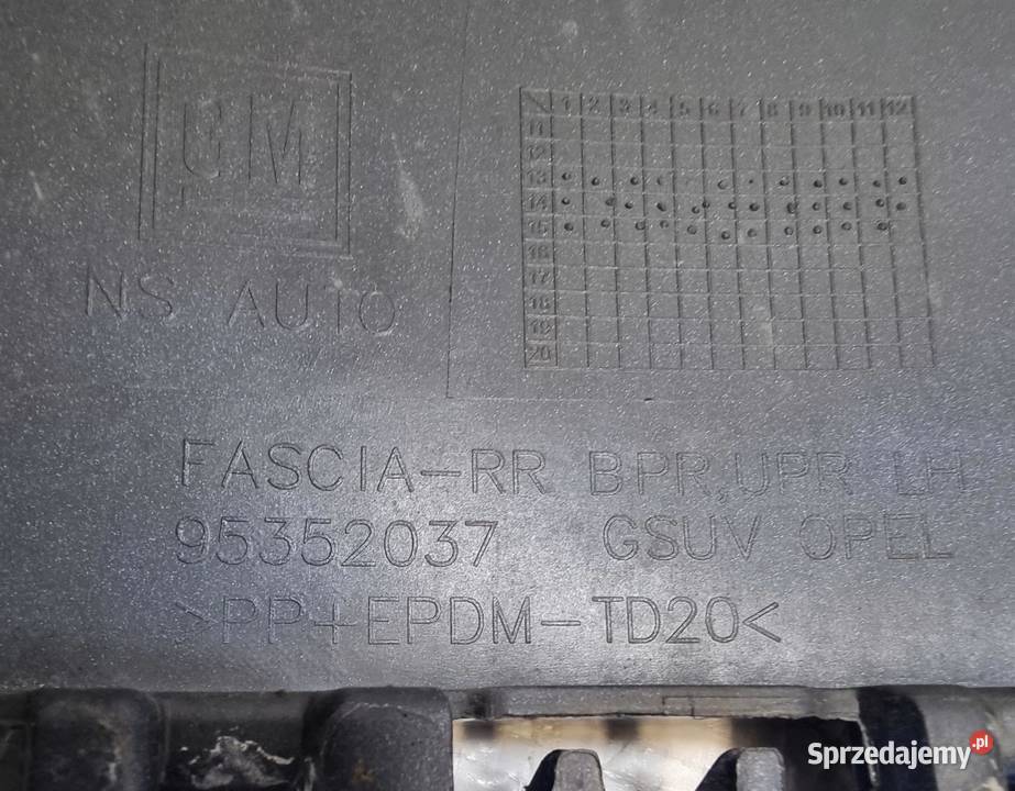 NAROŻNIK ZDERZAKA LEWY TYŁ OPEL MOKKA A 95352037 kujawsko-pomorskie