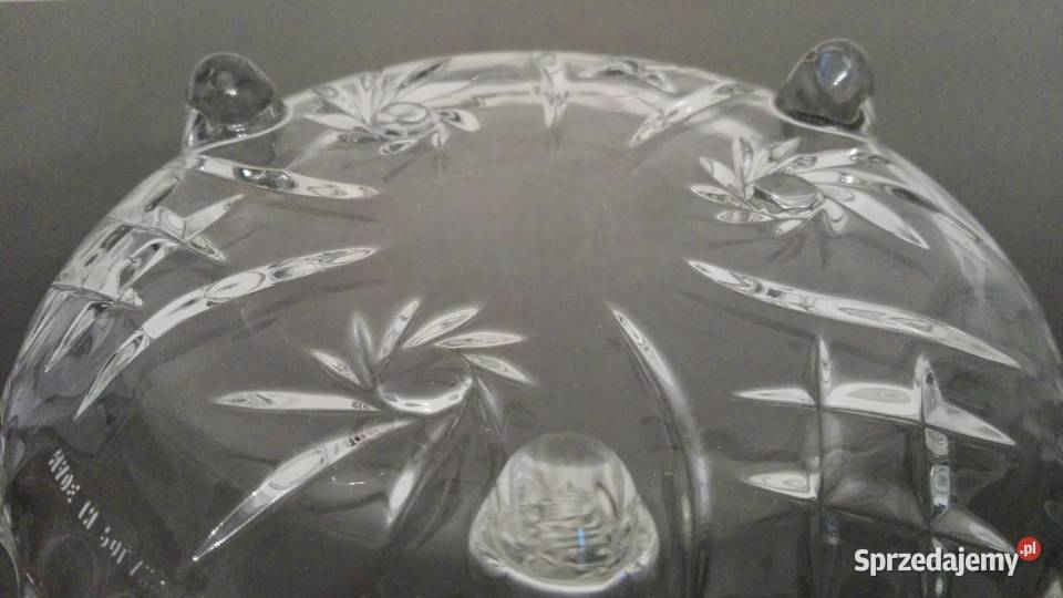 Patera na nóżkach sygnowana Made in Poland Porcelana i szkło Warpechy Stare