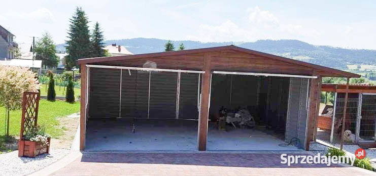 GARAŻ BLASZANY 7m x 7m WNĘKA DWUSPAD 2x BRAMA Łapanów sprzedam