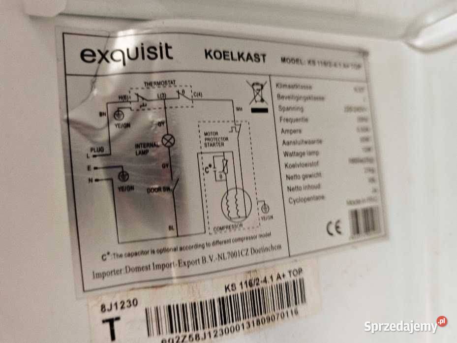 Lodówka Exquisit podblatowa z zamrażalnikiem KS Góra