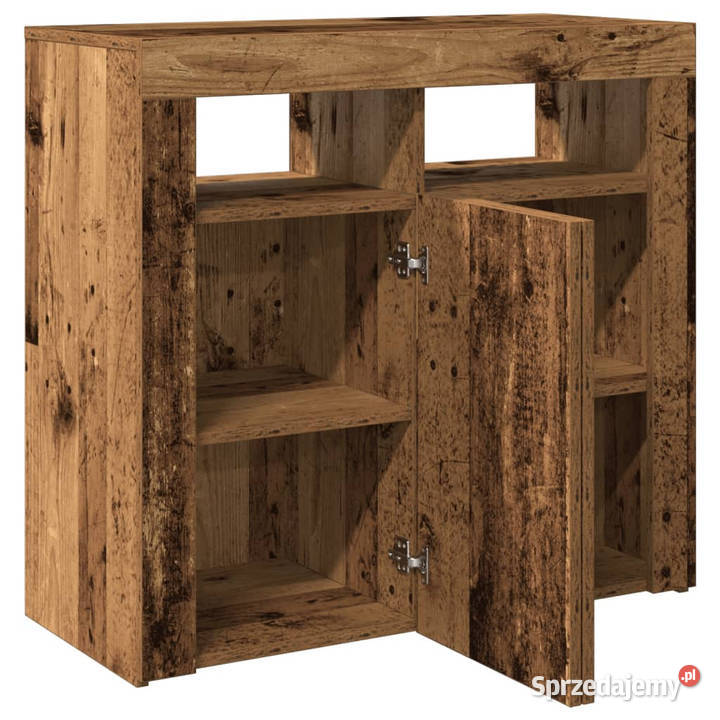 Szafka z oświetleniem LED stare drewno 80x35x75 Warszawa