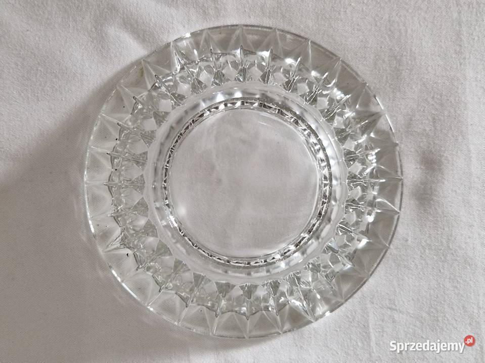 Popielniczka popielnica szklana vintage PRL HSG Warszawa