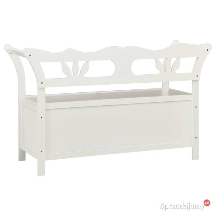 vidaXL Ławka biała 107x45x755 lite drewno Warszawa