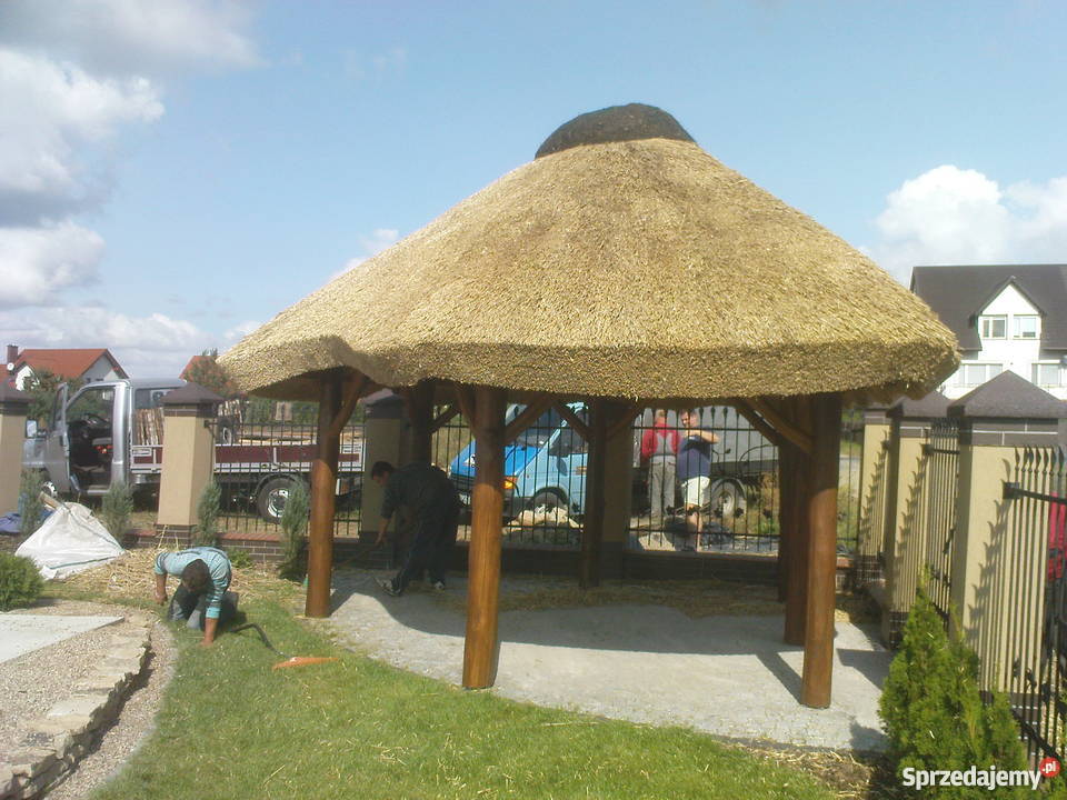 dach trzcinowy strzecha altana Trzebnica