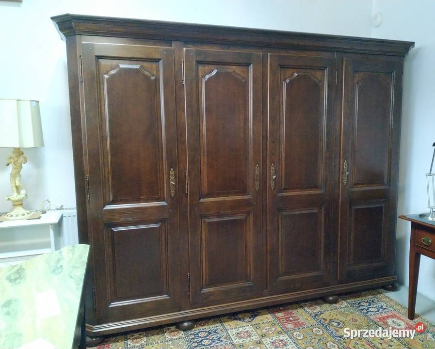 Solidna dębowa szafa 4drzwiowa lite drewno Białystok