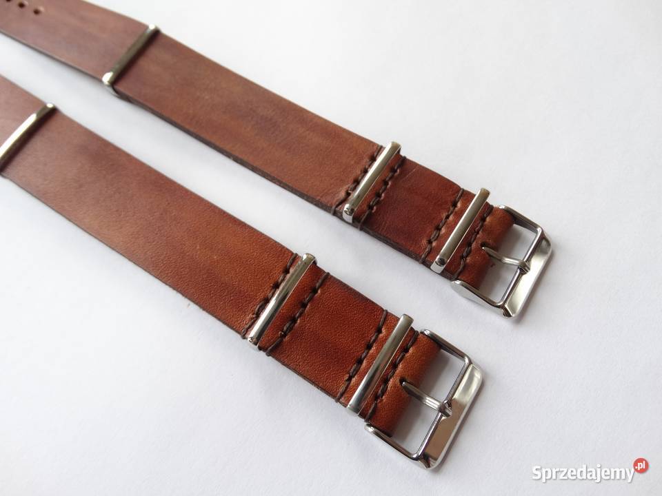 Pasek skórzany NATO do zegarka 20mm vintage hand Gorzów Wielkopolski
