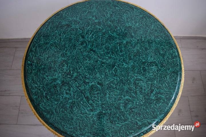 Królewski Drewniany Stół Vintage Malachit Kolor małopolskie Kraków