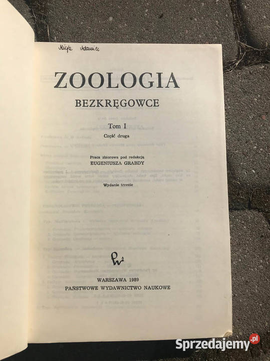 Zoologia Bezkręgowce tom 1 część 2 E Grabda biologia, ekologia Kielce