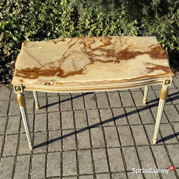 ARTexpert Stół stolik kawowy kamienny blat onyks Dobrzany