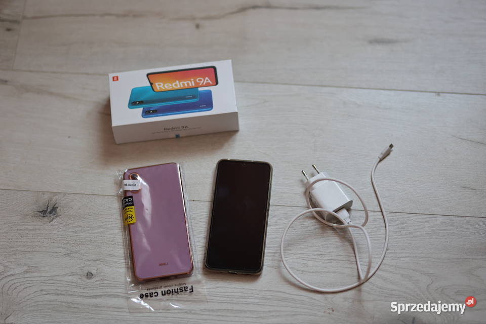 Telefon Xiaomi Redmi 9A granat 64 GB 2 etui świętokrzyskie Stąporków