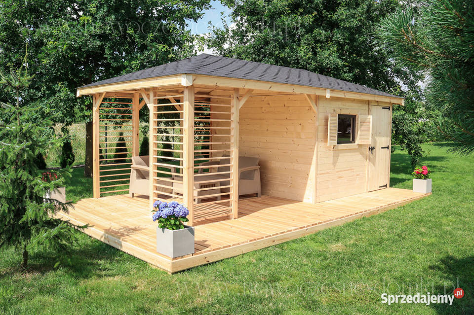 Domek ogrodowy z altaną La Mare 1 wym 3x6 z Częstochowa