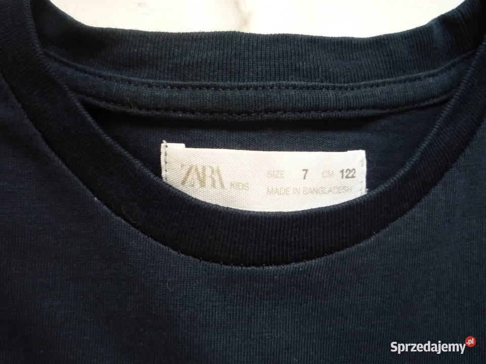 Zara 122 Granatowa bluzka długi rękaw Koraliki Bluzki, koszulki i kaftaniki Szczecin