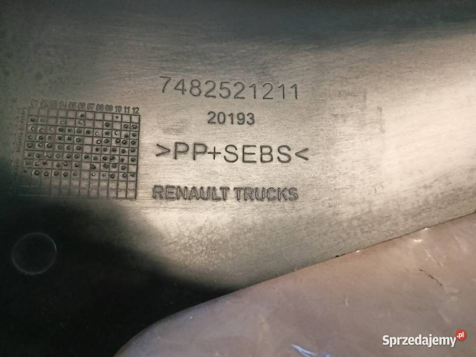 OSŁONA INSTALACJI RENAULT RANGE T 7482521211 Sulechów