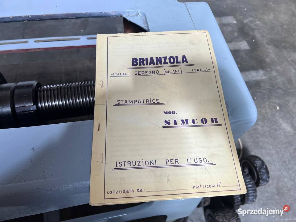 Wyciskarka wzorów Brianzola Simcor Juszczyn