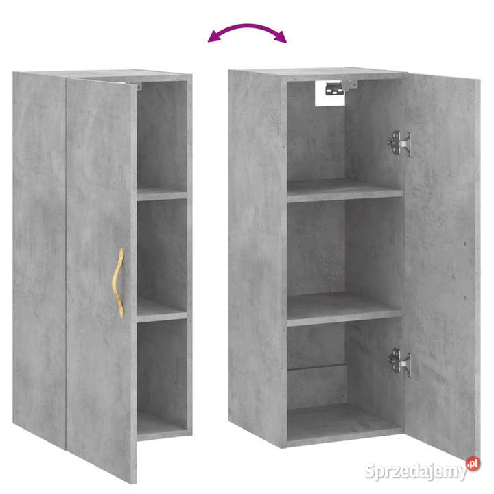 Szafka wisząca szarość betonu 345x34x90 WM828840 Warszawa