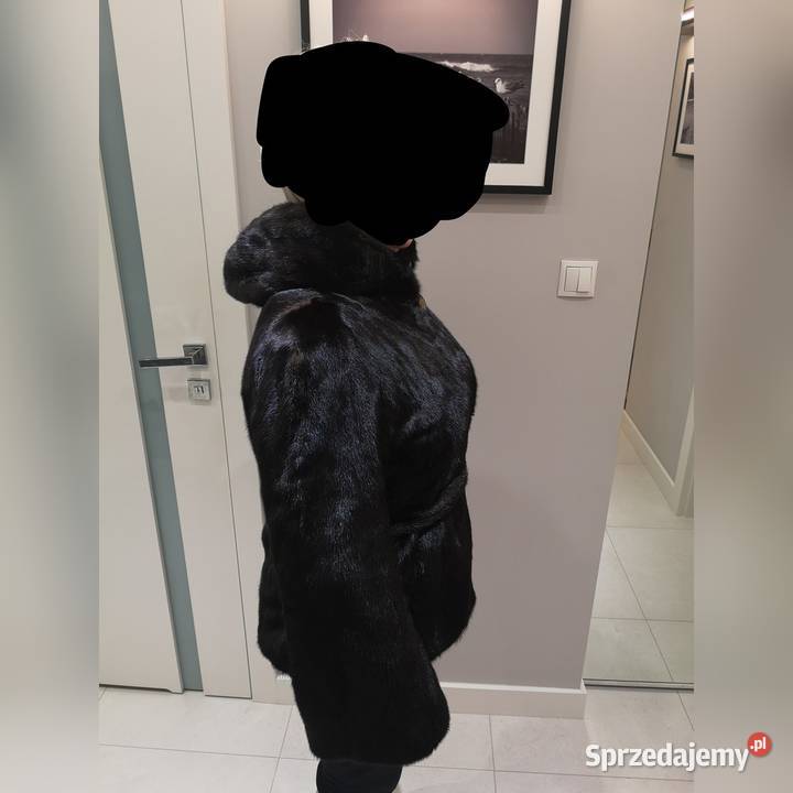 SAGA MINK futro damskie naturalne z norek kaptur Warszawa