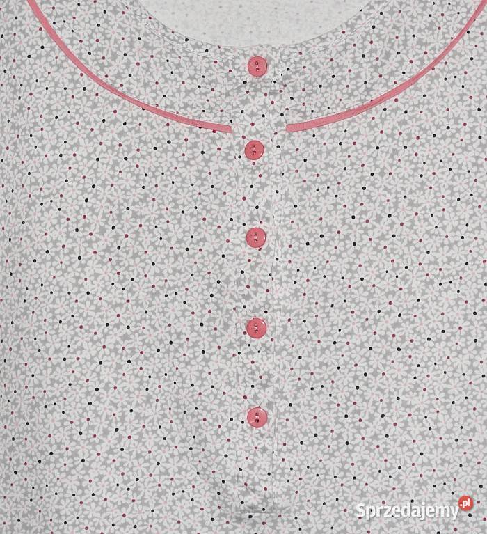 Bawełniana popielata koszula nocna z krótkim Inna marka Gliwice