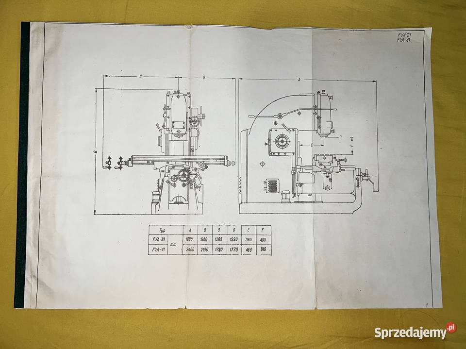 Frezarka pionowa FYA31 Produkcja Wola Kopcowa