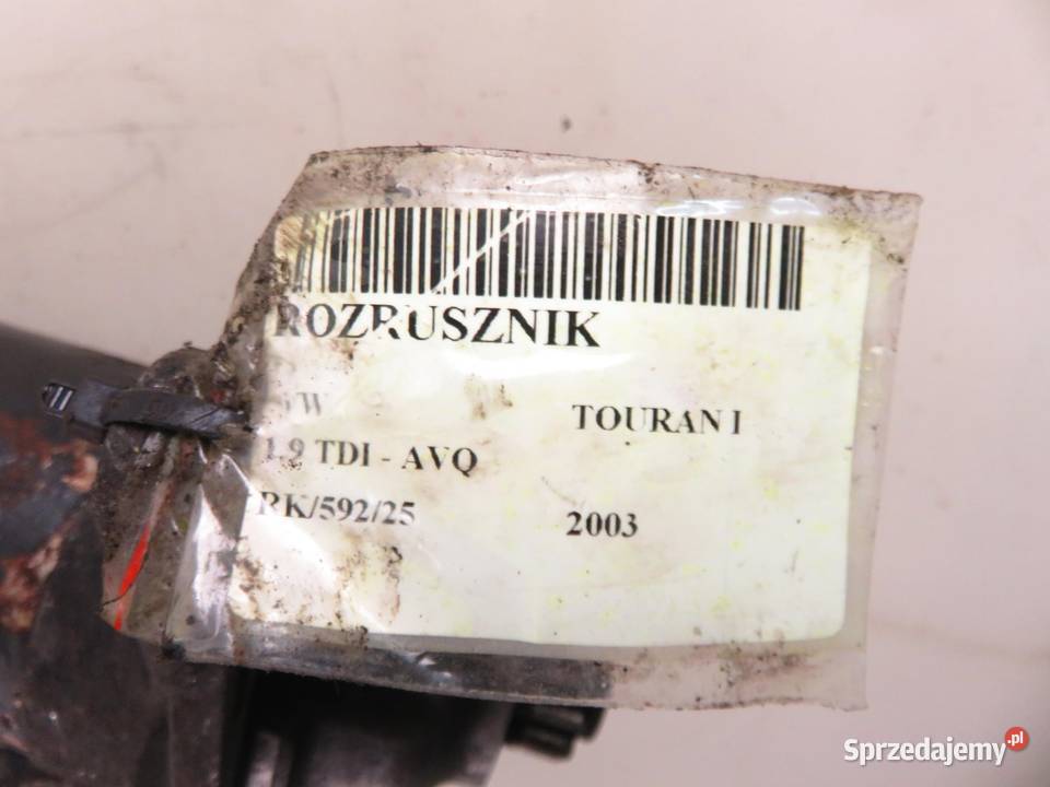 ROZRUSZNIK VW TOURAN I 19 TDI PD 100 AVQ Układ elektryczny silnika