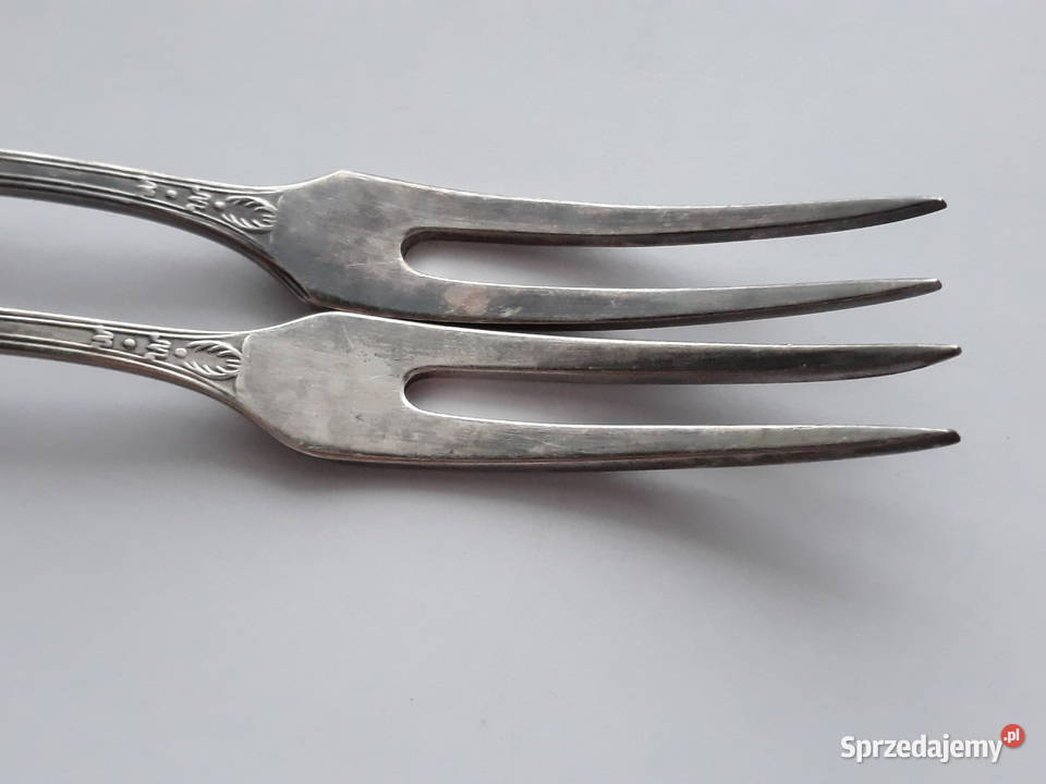 Posrebrzane widelce serwingowe do wędlin mięs 2 Dąbrowa Górnicza