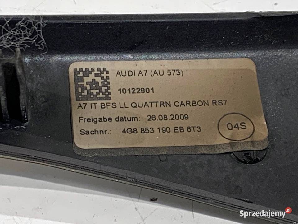 LISTWY DEKOR KONSOLI CARBON AUDI A7 4G