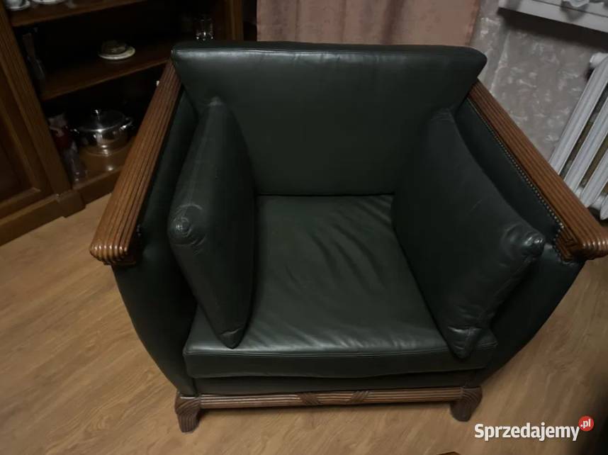 Skórzane fotele gabinetowe stolik kawowy skóra Żywiec