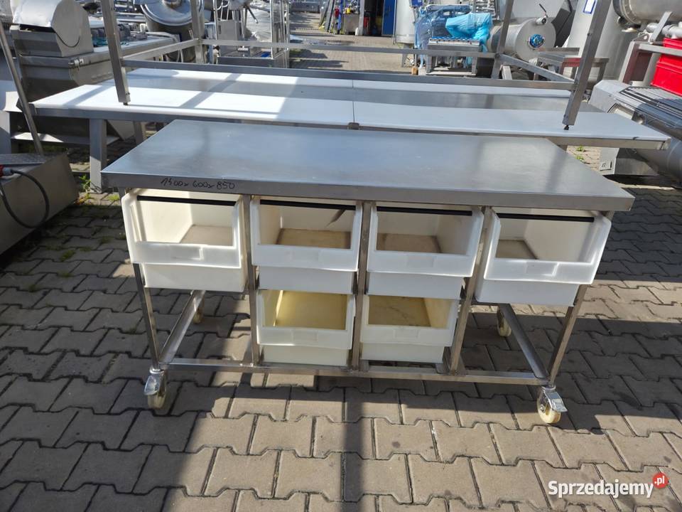 Stół roboczy gastronomiczny jezdny z regałem na Krotoszyn