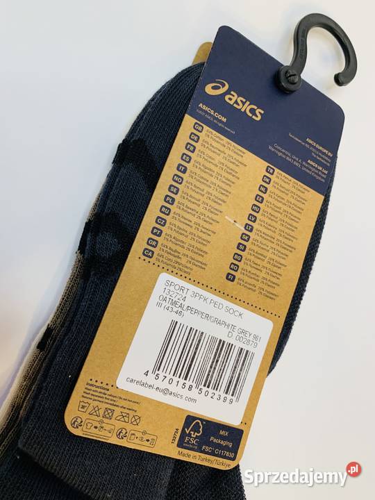Asics skarpetki uniseks 3PPK PED size EU 4346 Warszawa sprzedam