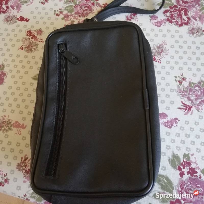 Saszetka męska skórzana czarna do ręki Sieradz