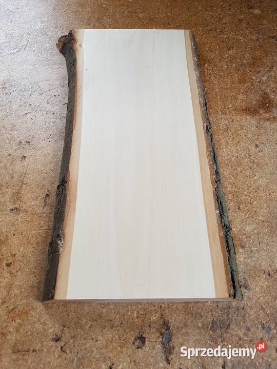 Deska lipowa z korą 40x125x25 rzeźba ikony Łódź