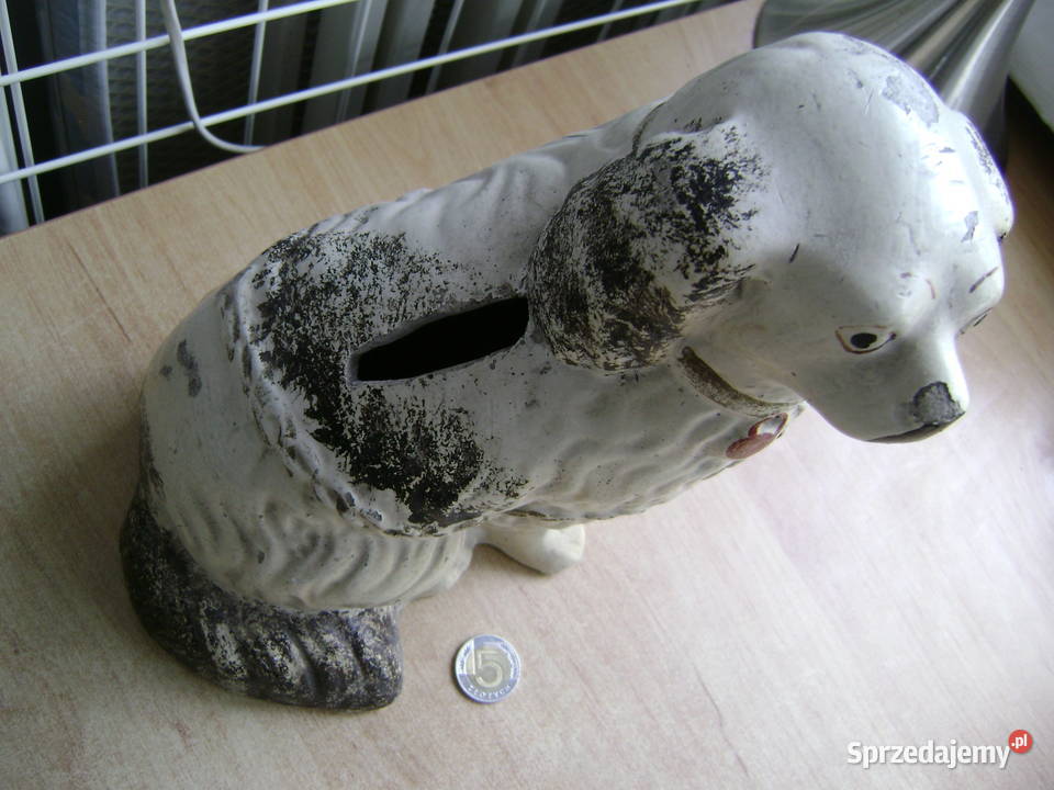Starocie z PRL PSY Figurka ceramiczna Gdynia