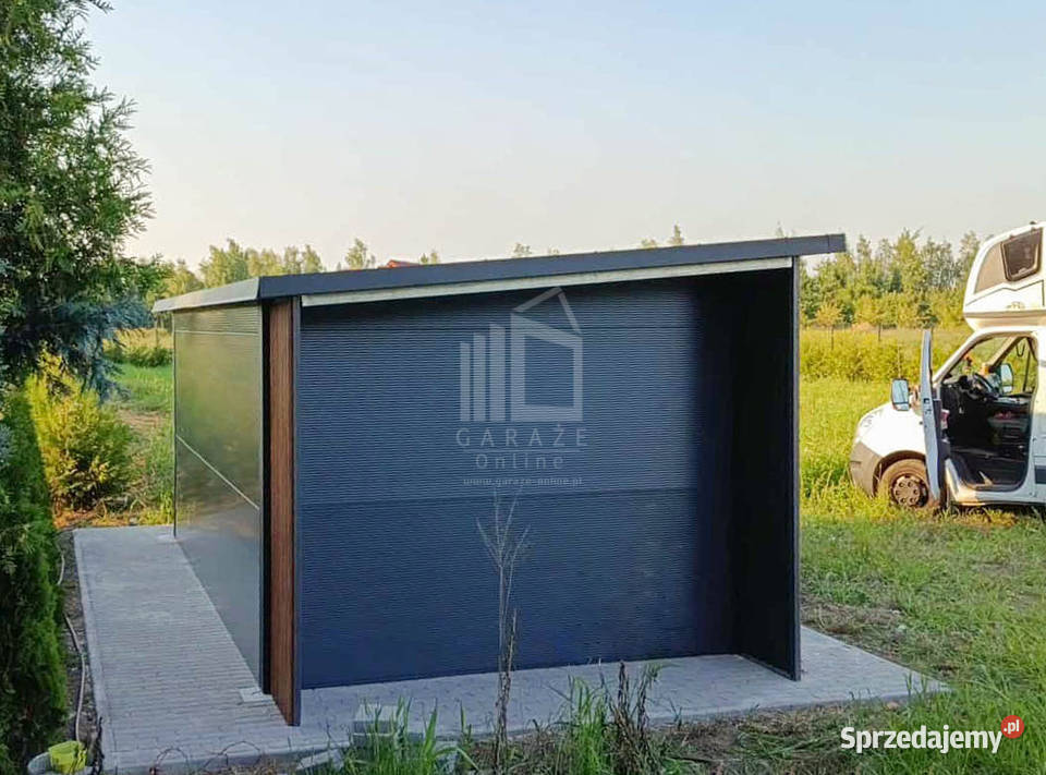 Garaż ocieplany z płyty warstwowej 55x3m wiata Czersk
