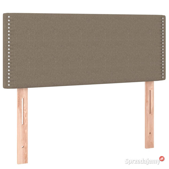 Łóżko kontynentalne z materacem taupe tkanina