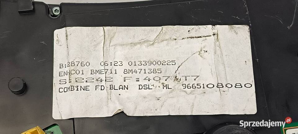 LICZNIK ZEGAR PEUGEOT 308 9665108080